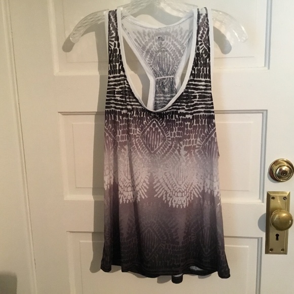 Prana Tank Black/White/Gray Sz L - Picture 1 of 4